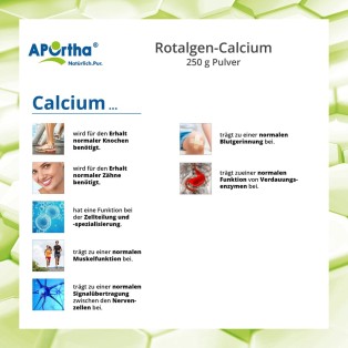 APOrtha Rotalgen Calcium - 250 g veganes Pulver