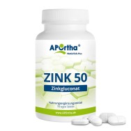 Zink 50 - Zinkgluconat - 190 vegane Tabletten