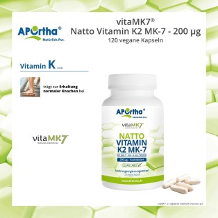 VitaMK7® - Natto Vitamin K2-MK7 200 µg - 120 vegane Kapseln
