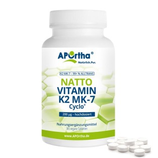 Natto Vitamin K2 MK-7 200 mcg - 365 vegane Tabletten - BIG BOX