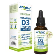 Vitamin D3 1.000 IE pro Tropfen - ca. 1.700 vegetarische Tropfen - 50 ml | Familienpackung