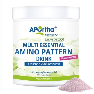 APOrtha Amino Pattern Aminosäuren Drink - Waldfrucht - 400 g veganes Pulver