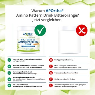 APOrtha Amino Pattern Aminosäuren Drink - Bitterorange - 400 g veganes Pulver