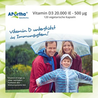 Vitamin D3 Depot 20.000 IE - 500 µg - 120 vegetarische Kapseln