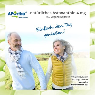 APOrtha natürliches Astaxanthin 4 mg - 150 vegane Kapseln