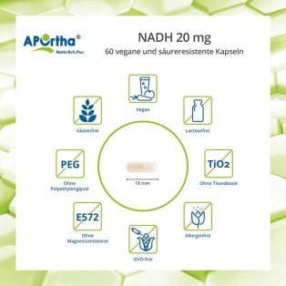 APOrtha NADH 20 mg - 60 vegane säureresistente Kapseln