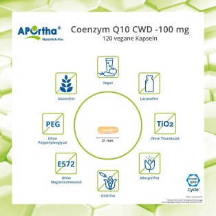 Coenzym Q10 CWD 100 mg  - 120 vegane Kapseln