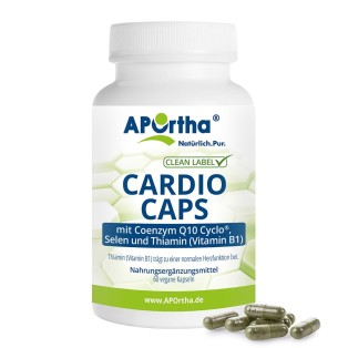 APOrtha Cardio Caps mit Coenzym Q10 + Selen + Vitamin B1* - 60 vegane Kapseln
