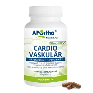 APOrtha Vaskulär Plus - 100 mg Kakaoflavanole - 60 vegane Kapseln