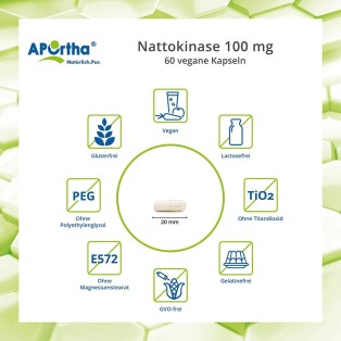Nattokinase 100 mg - 60 magensaftstabile Kapseln