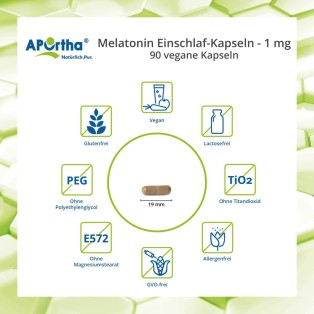 APOrtha Melatonin 1 mg - 90 vegane Kapseln