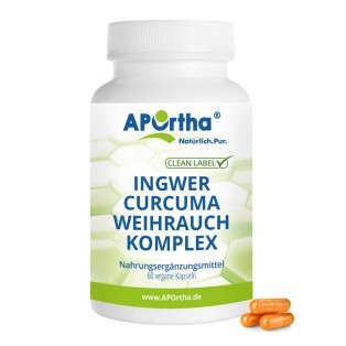 APOrtha Weihrauch-Curcuma-Ingwer-Komplex - 60 vegane Kapseln