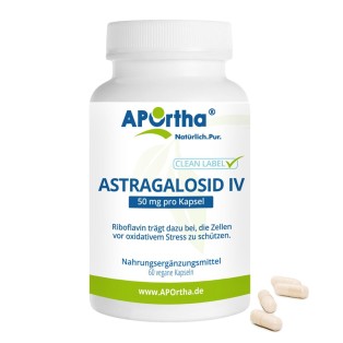 APOrtha Astragalus-Extrakt - Astragalosid IV - 50 mg - 60 vegane Kapseln