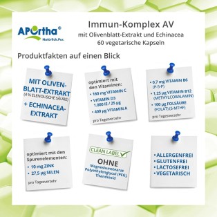 Immun-Komplex AV mit Olivenblatt-Extrakt und Echinacea - 60 Kapseln