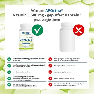 Vitamin C 500 mg  - gepuffert - 120 vegane Kapseln