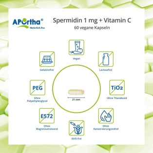 Spermidin 1 mg + Vitamin C - 60 vegane Kapseln
