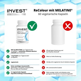 INVEST MEN  ReColour mit MELATINE® - 60 vegetarische Kapseln