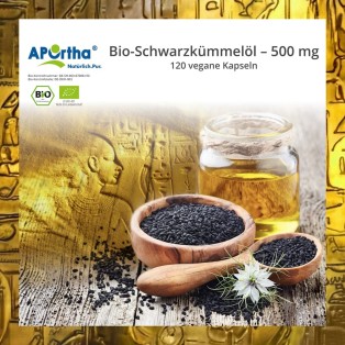 Bio-Schwarzkümmelöl 500 mg - 120 vegane Kapseln