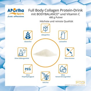 APOrtha Sports Full Body Collagen Protein-Drink - 480 g Pulver