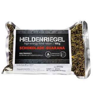 Heldenriegel - Schokolade-Guarana - 5 x 100 g vegetarische Energy-Riegel