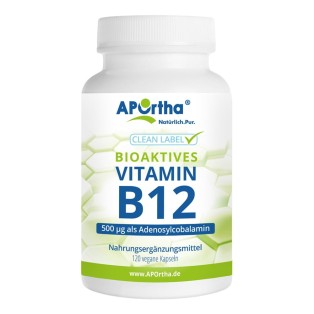 APOrtha Vitamin B12 - Adenosylcobalamin 500 µg - 120 vegane Kapseln