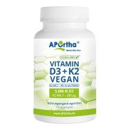 Veganes Vitamin D3 5.000 IE + Vitamin K2 MK-7 200 µg - 120 Kapseln | Familienpackung