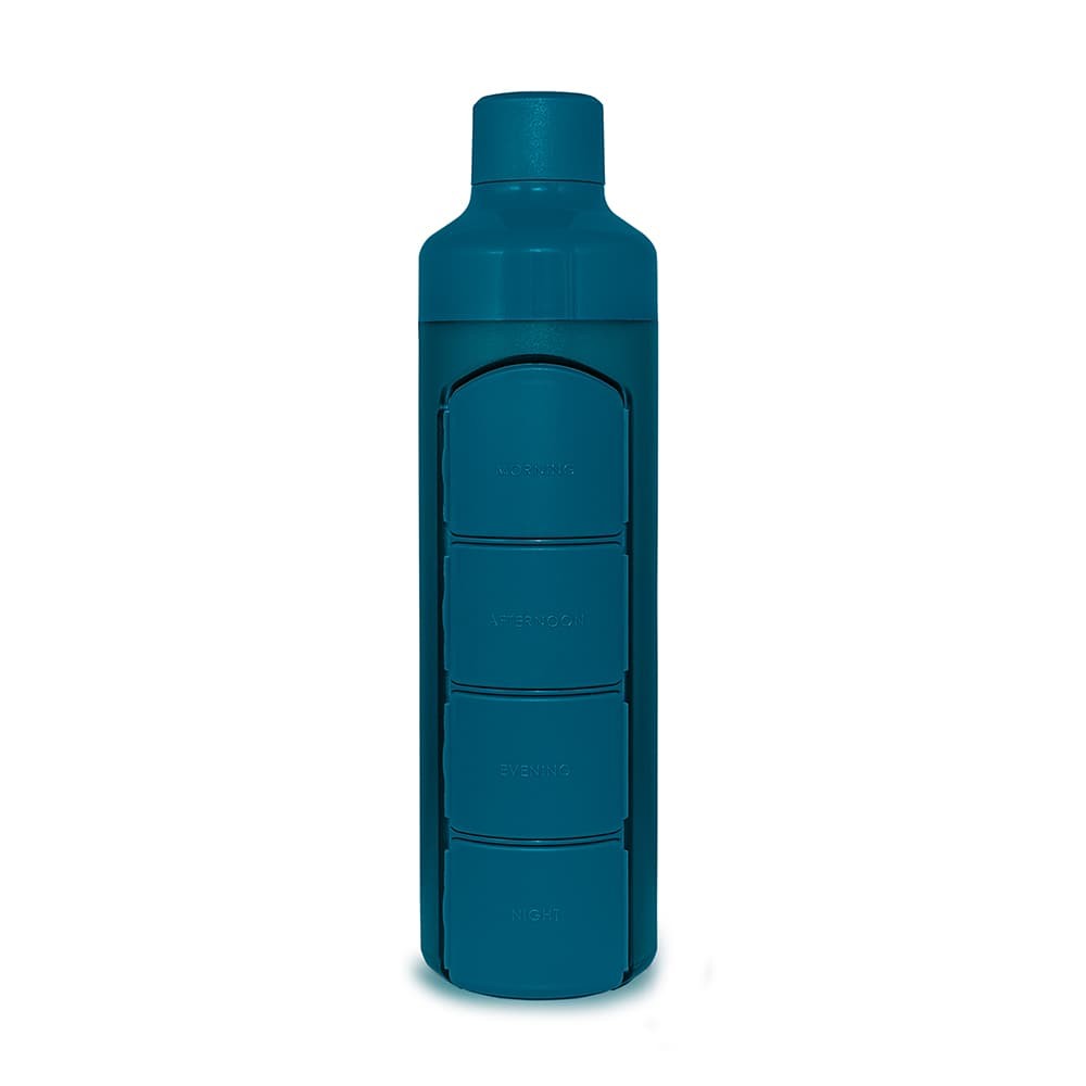YOS Bottle Pillendosen-Trinkflasche - Blau