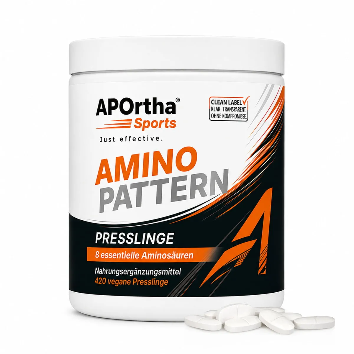 APOrtha® Sports Amino Pattern essentielle Aminosäuren - 420 vegane Presslinge
