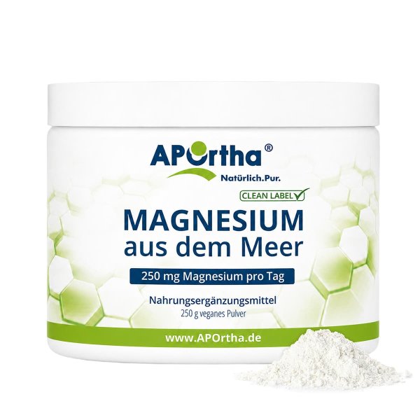 Magnesiumoxid Pulver aus dem Meer - 250 g veganes Pulver