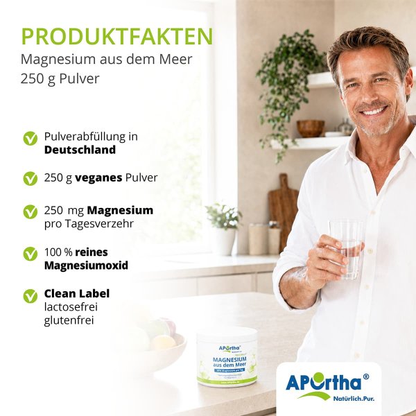 Magnesiumoxid Pulver aus dem Meer - 250 g veganes Pulver