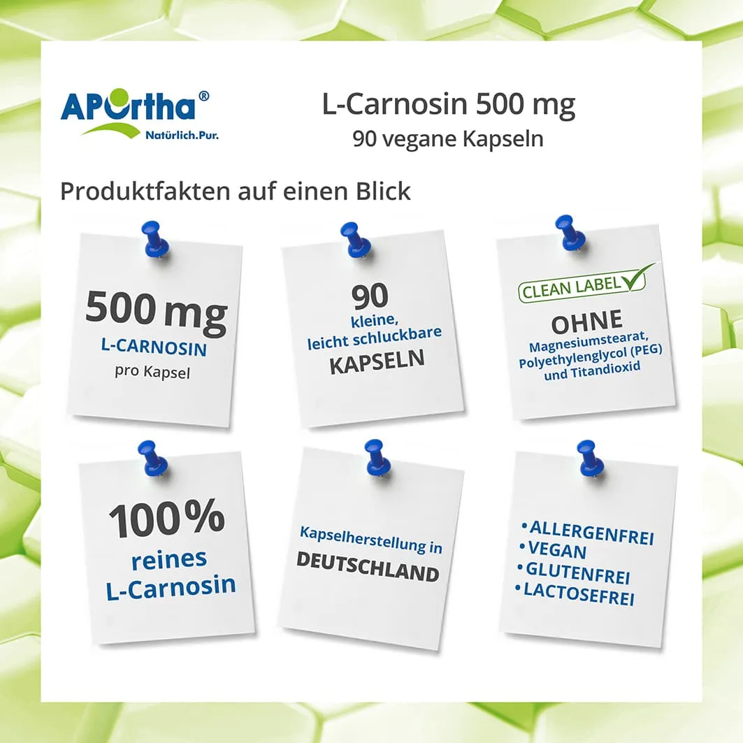 L-Carnosin 500 mg  - 90 vegane Kapseln