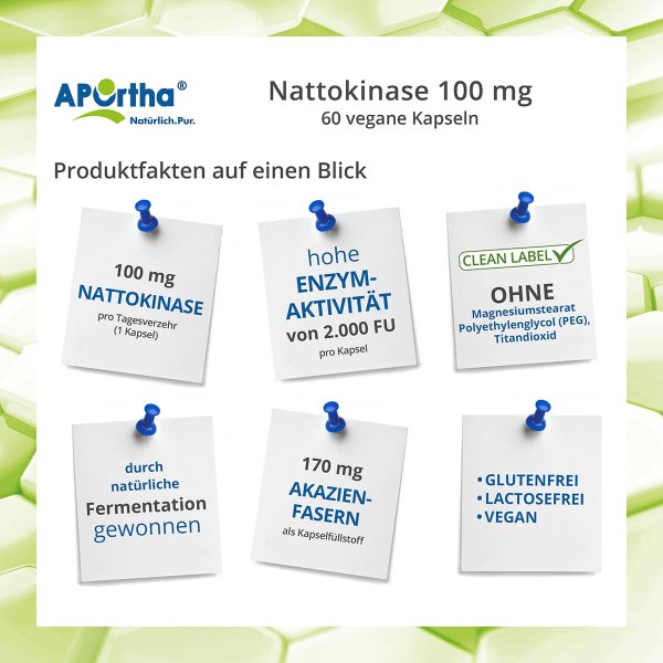 Nattokinase 100 mg - 60 vegane, säureresistente Kapseln