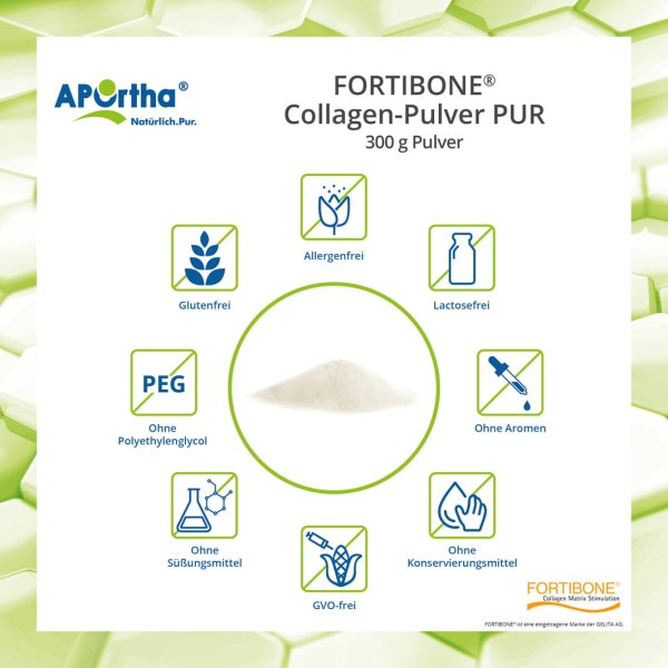 FORTIBONE® B (Rind) Collagen-Pulver PUR - 300 g Pulver - Dose