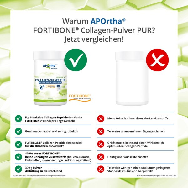 FORTIBONE® B (Rind) Collagen-Pulver PUR - 300 g Pulver - Dose