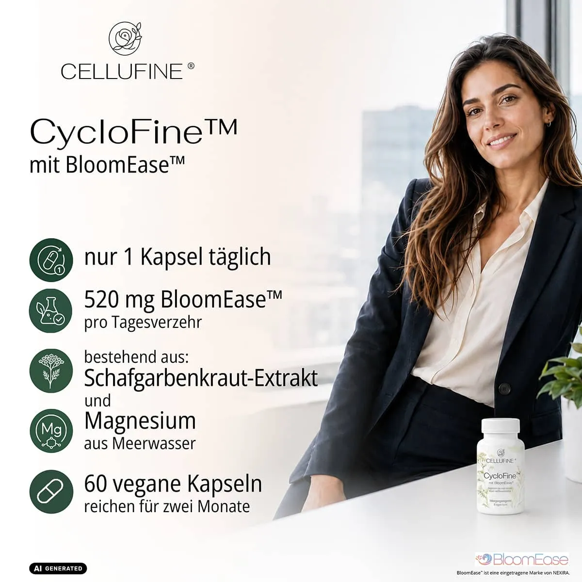 CycloFine™ mit BloomEase™ - 60 vegane Kapseln